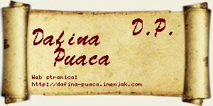 Dafina Puača vizit kartica